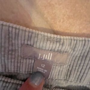 J. Jill courdoroy pants gray like new size 12